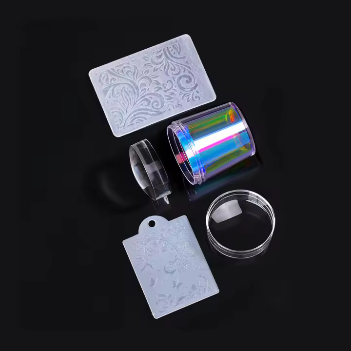 Juego De Estampados De Silicona Coloridos Para Uñas Herramientas De Manicura DIY Accesorios Para Arte De Uñas Placas De Estampado De Silicona - 1