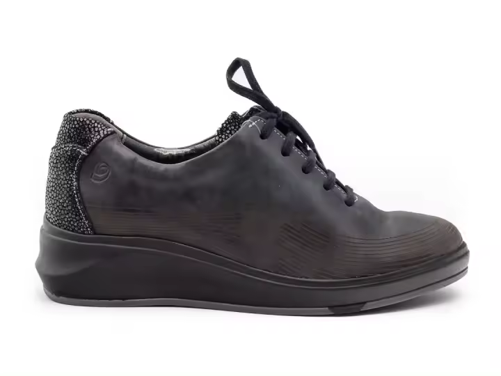 Zapato Cordones Mujer Suave 3413 Negro - 1