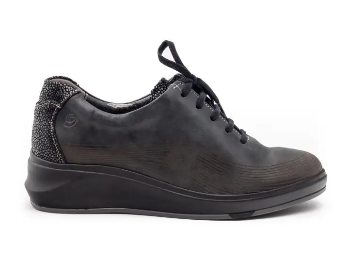 Zapato Cordones Mujer Suave 3413 Negro - 1