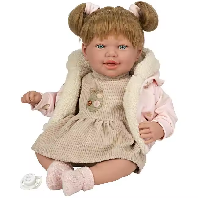 Muñeca Elegance 45 Cm Adi Beige C/Pelo C/Mecanismo Risa Try Me - 1