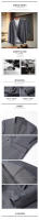 Chaqueta De Negocios Elegante Y Moderna Para Hombre En Colores Sólidos Gris Negro Azul Oscuro Talla Regular Cierre Frontal Simple Estilo Trabajo Ocio - details 4
