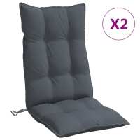 vidaXL Cojines de silla respaldo alto 2 uds tela Oxford Color Antracita,  Crema,  Azul claro y mas Cojín Decorativo de Asiento Cojines de muebles de salon - details 6