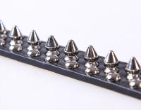 Correa De Cuello Ajustable Para Perros Y Gatos En Cuero PU Con Punta De Metal Estilo Punk Para Pequeños Animales - details 6