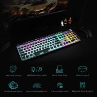 Teclado Mecánico AULA F2088 Retro Punk Con Teclas Redondas Para Gaming Compatible Con PC Laptop Tablet 104 Teclas Cableado RGB Retroiluminación - details 4