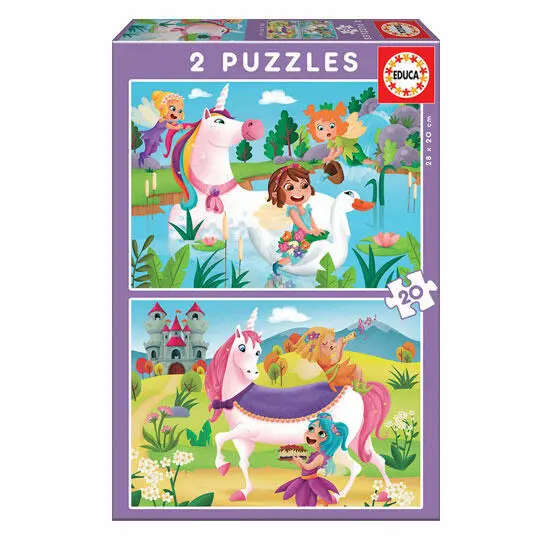 Puzzles Unicornios Y Hadas 2x20 - 1