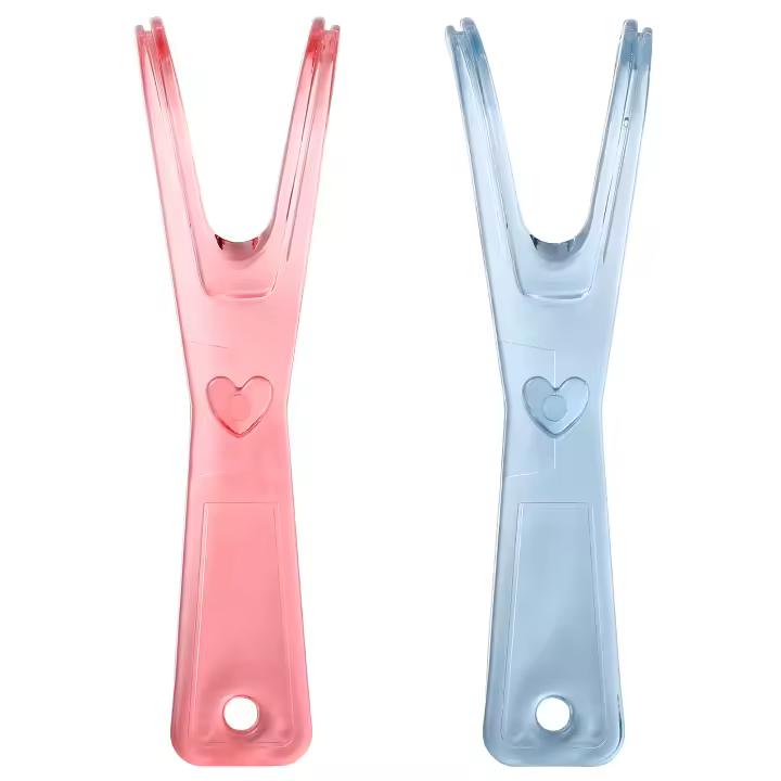 Porta Algodón Azul Y Rojo 2pcs Soporte Para Hilo Dental Plástico Dispensador De Hilo Dental Repuesto Para Herramientas Dentales - 1