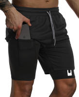Shorts De Entrenamiento Para Hombre Con Estampado De León 2 En 1 Running Quick Dry Transpirable Shorts De Gimnasio De Performance Activewear - details 14