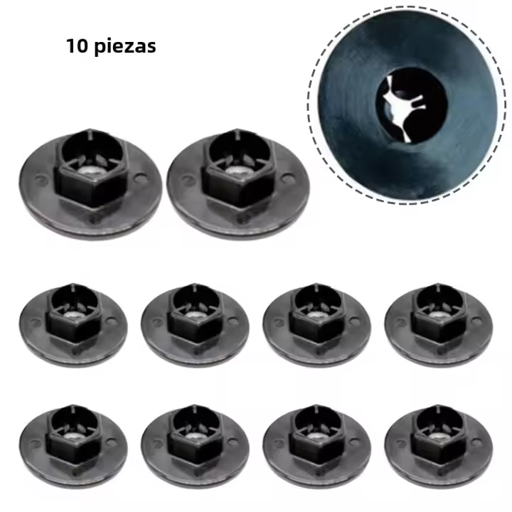 10Pcs Goma De Seguridad Para Parachoques De Coche Clips Plásticos Negros Para Hyundai Y Kia 84145-26000 Piezas De Automóvil - 1