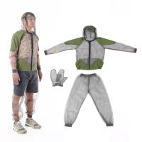 Traje Repelente De Mosquitos Para Exteriores Chaqueta Malla Con Capucha Protección Insecticida Para Pesca Y Camping Con Guantes Y Camisa - details 0
