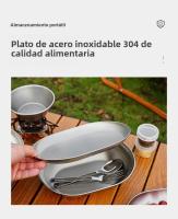 PLATO PEQUEño Y OLLA GRANDE DE ALCANCE LARGO DE ACERO INOXidable 304 CLS&NOBANA Para Camping Y Viajes Portátil Para Barbacoa Y Uso Doméstico - details 1