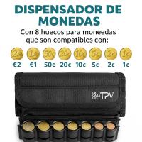 Organizador de Dinero con Portamonedas - Riñonera Camarero - Portamonedas Taxi - Clasificador de Monedas - Dispensador con 8 Huecos - 4 Organizadores de Billetes - Cinturón Ajustable - Monedero Negro - details 1