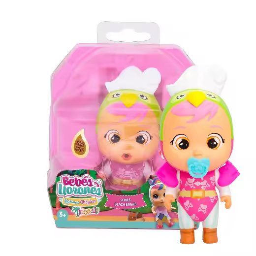 Bebés Llorones Lágrimas Mágicas Tropical Beach Babies Lora | Muñeca Coleccionable Que Llora lágrimas de Verdad con Bañador y 4 Accesorios - Juguete para niñas y niños +3 Años - 1