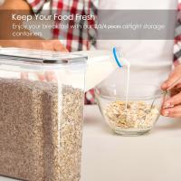Set De 4 Contenedores Airtight Para Alimentos De Plástico Capacidad De 4L/2.5L Transparentes Para Almacenamiento De Cereales Snacks Y Azúcar - details 4