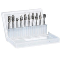 10 PCs Broca De Carburo De Tungsteno 1/8" Herramienta Rotativa De Burilado Doble Corte De Diamante Para Dremel Herramientas De Molienda Eléctrica Metalworking - details 14