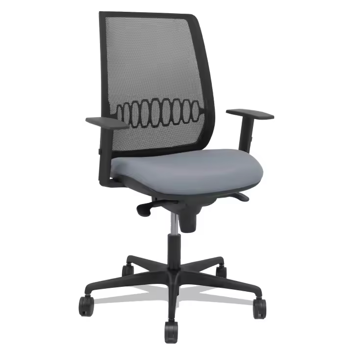 Silla Alares sincro malla negra bali gris brazo regulable - 1