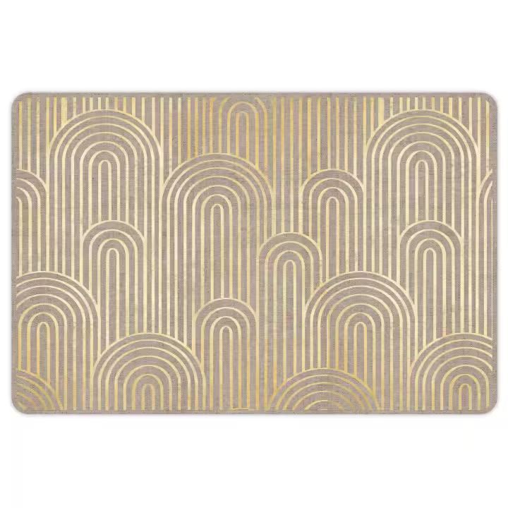 VINILIKO, set de 4 individuales de vinilo Natural arcos dorados  4u-30x45 cm - 1
