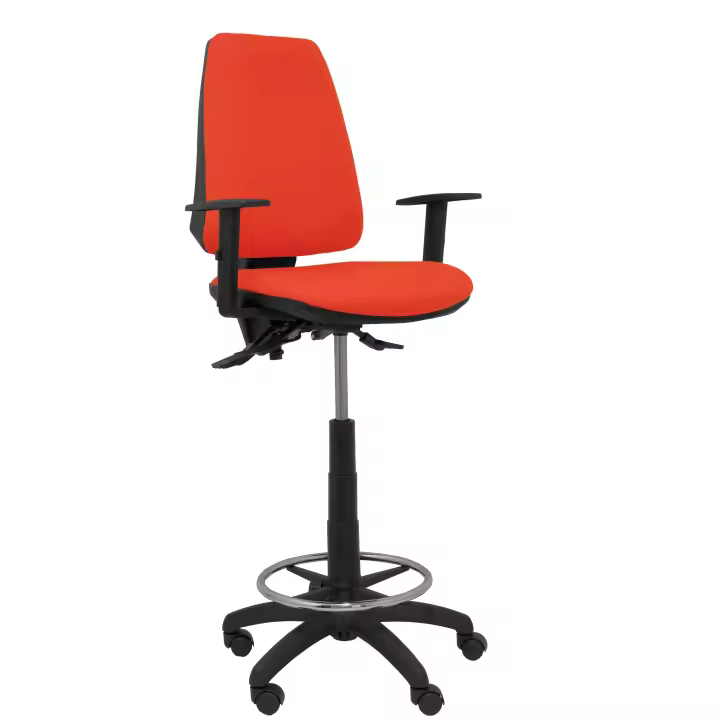 Taburete Elche S bali naranja oscuro brazos regulables - 1