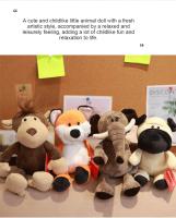 Muñeco De Peluche De 25cm Kawaii Con Animales Del Bosque León Tigre Elefante Mono Zorro Juguetes Para Dormir De Peluche Realistas Para Niños - details 35