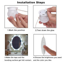Espejo De Maquillaje Con Luces LED Bombilla USB Cargable Iluminación Dimmable Para Baño Mesa De Vestir Luz De Vanidad - details 1