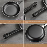 Sartén Para Huevos Y Tortitas Antideslizante No Adhiere Tamaño 20/25/30CM Cocina Familiar Sartén Para Carne Y Tortillas Utensilio De Cocina Negro - details 3