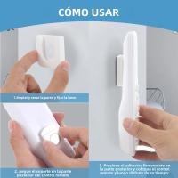 Ganchos Magnéticos De Almacenamiento Remotos Controlados 2/4/6 Unidades Adhesivos Para La Pared Para El Hogar Organizador De Espacio De Vivienda - details 1
