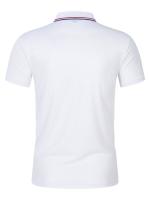 Camisa Polo Hombre Verano Transpirable Cómoda De Color Sólido Cuello Redondo Manga Corta Alta Calidad Ropa Casual De Calidad - details 10