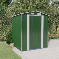 vidaXL Cobertizo de Jardín Acero Galvanizado Aire Libre Exterior Color Antracita,  Verde,  Marrón claro y mas - details 2