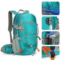 Mochila De Camping Plegable 40L Para Hombres Y Mujeres Bolso De Hombro Impermeable Ultraligera Deportiva Para Viajes Senderismo Trekking - details 3