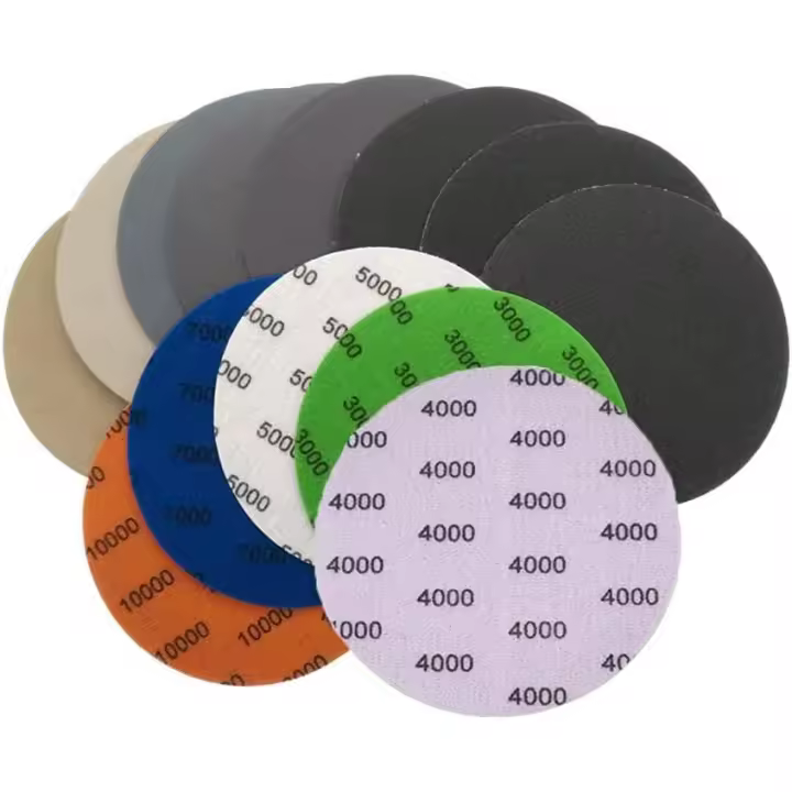 25 Piezas Discos de Lija en Seco y Húmedo, 125 mm Discos Hook and Loop, Discos Abrasivos para Lijar, Grano 3000, 4000, 5000, 7000, 10000, para Metal, Madera, Muebles, Cuero, Automóvil, Joyería - 1