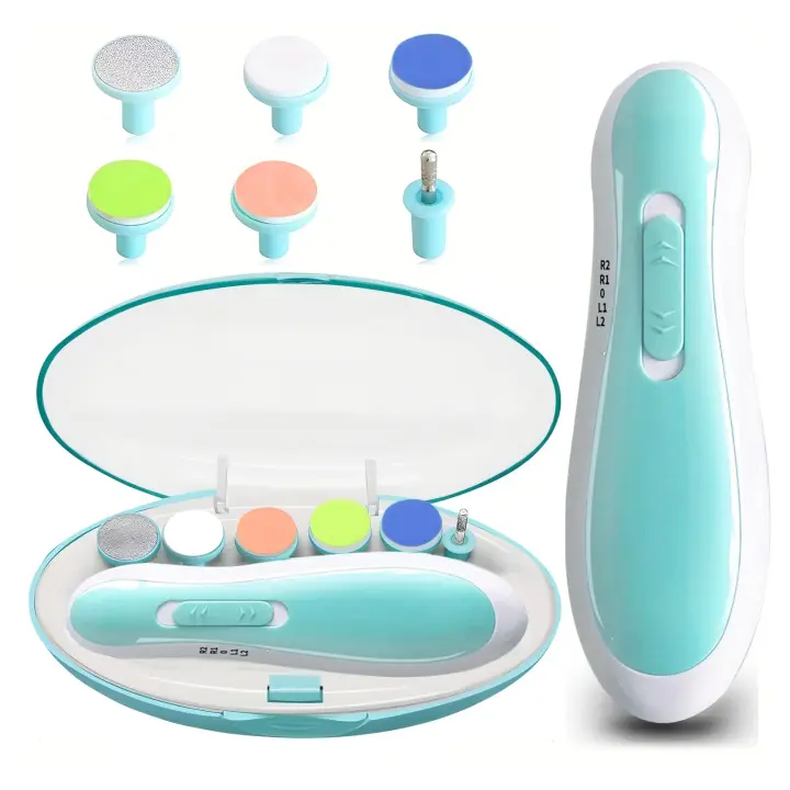 Cortauñas Eléctrico Para Bebé Con Luz LED 1pc Seguro Para Recién Nacidos Y Niños Pequeños Cortauñas Con Fregadero Para Bebé - 1