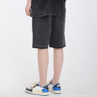 Shorts De Algodón Vintage Lavados Con Impresión Cruzada Para Hombres Verano Shorts Transpirables Con Bolsillos Para Gimnasio Y Running - details 5