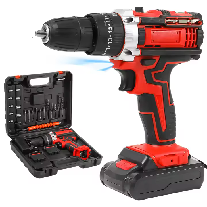 21V Cordless Electric Screwdriver Hand Drill Impact Drill Battery Rechargeable Brushy Compact Electric Tools - 1