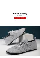 Zapatos Casuales Para Hombres Ligeros Y Transpirables Zapatillas De Malla Para Mujeres Zapatos De Conducción Con Cordones Vulcanizados Para Exteriores Talla 36-47 - details 0