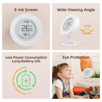 Sensor De Temperatura Y Humedad Inteligente AVATTO Tuya ZigBee Pantalla E-ink Batería De Bajo Consumo Compatible Con Alexa Google Home - details 3