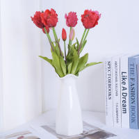 Nueva Parroquial Ola Tulipán De Silicona Flores Artificiales Suaves Y Cómodas Arreglo Floral Decoración Para Hogar Y Sala De Estar - details 0