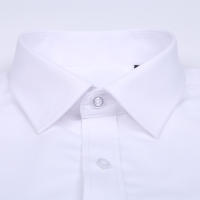 Camisa De Encaje 100% Algodón Para Hombre Con Manga Larga Estilo Formal Talla Grande Colores Blanco Azul Uso Diario Oficina Negocios - details 7