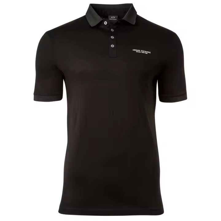 A|X ARMANI EXCHANGE Camisa de Polo para Hombre - Letra, Ajuste fino, Algodón Stretch - 1