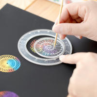 Kit De Dibujo Spirograph Para Niños 10-33 Piezas Diseños Artesanales Con Papel De Borrado Arco Iris Juguete De Dibujo Unisex - details 3