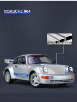 Coche De Juguete Porsche 964 Carrera RS De 1:24 Con Sonido Y Luz Vehículo De Metal Para Niños Regalo Con Retroceso Pull Back - details 3
