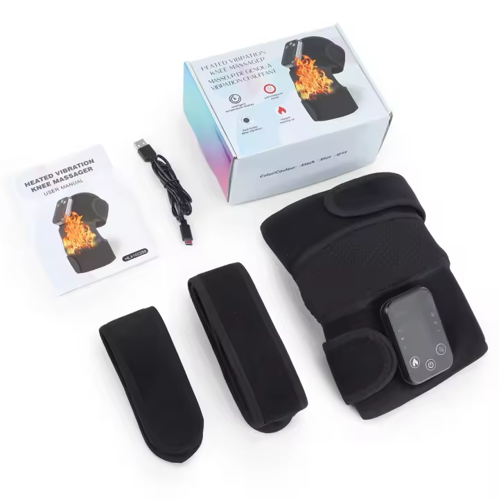 Rodilleras de masaje con calefacción eléctrica para piernas frías y viejas, masajeador de rodillas de ajenjo, compresa caliente para articulaciones, instrumento de terapia de masaje. - 1