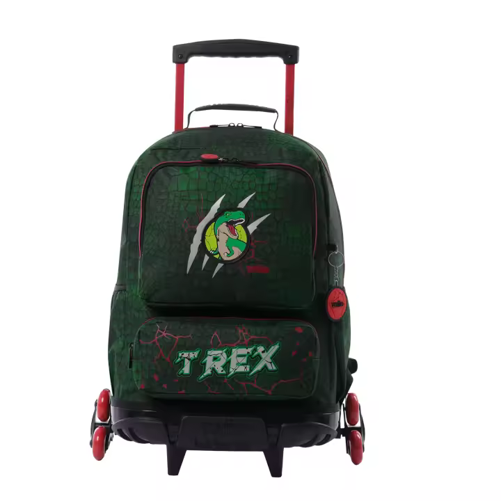 Totto Mochila infantil ruedas Rex Dino -Dimensiones:33 x 47.5 x 16 cm-Material: poliester - 1