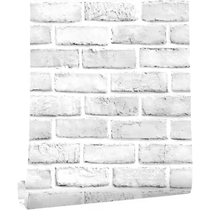 Papel tapiz de ladrillo de piedra con efecto 3D autoadhesivo con textura de imitación de ladrillo vintage para decoración de paredes de gabinetes de cocina, 45 x 300 cm - 1