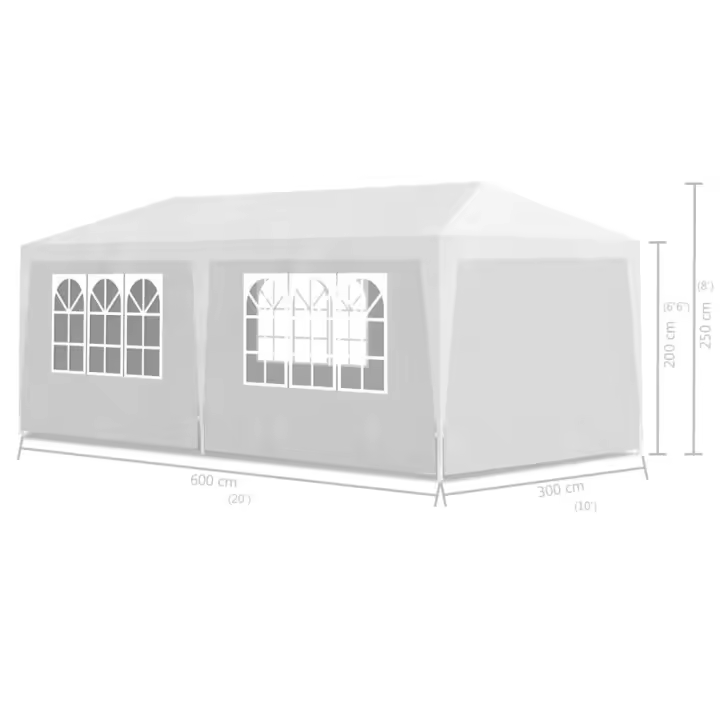 vidaXL Carpa para fiestas blanco 3x6 m - 1