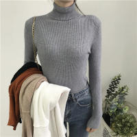 Suéter De Punto Grueso Para Mujer Otoño Invierno Manga Larga Cuello Alto Ajustado Suave Y Cálido Pullover De Algodón Y Acrílico Estilo Casual - details 26