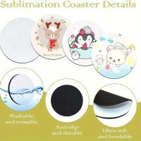 30PCS Coasters De Sublimación Lavables 10cm Suaves Anti-Derrame Bendecibles Para DIY Ocasiones Festivas - details 1