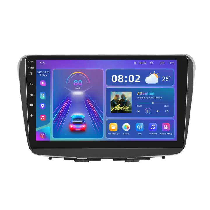 Podofo Radio de coche Android 2 Din para Suzuki Baleno 2010 Carplay 8+128GB AI Voice WIFI+4G DSP GPS Navegación Multimedia Reproductor de Video - 1