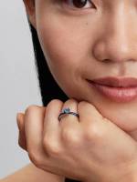 Pandora - Anillo Pandora ME con corazón de chakra negro - Plata de ley - details 1