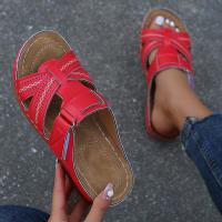 Sandalias De Tobillera Para Mujer 2023 Con Suela Antideslizante Y Plantilla Ortopédica Cremallera Superior De Cuero Genuino Estilo Retro Casual - details 7