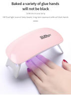 Lámpara De Uñas LED UV Mini 6W Secado De Polvo De Uñas Con Cable USB Portátil Herramienta Para Uñas En Casa Color Rosa Y Blanco - details 6