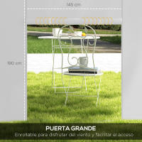 Outsunny Paredes Laterales para Carpa de 2 Paneles 295x195 cm Cortina Lateral de Tela Oxford con Ventana Enrollable y Puerta con Cremallera para Carpa 3x3 m o 3x6 m - details 4
